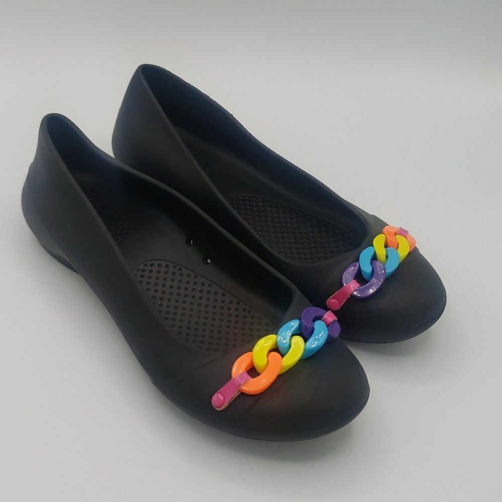 Crocs Gianna Link Rainbow Ballet Flats - Picture 2 of 8